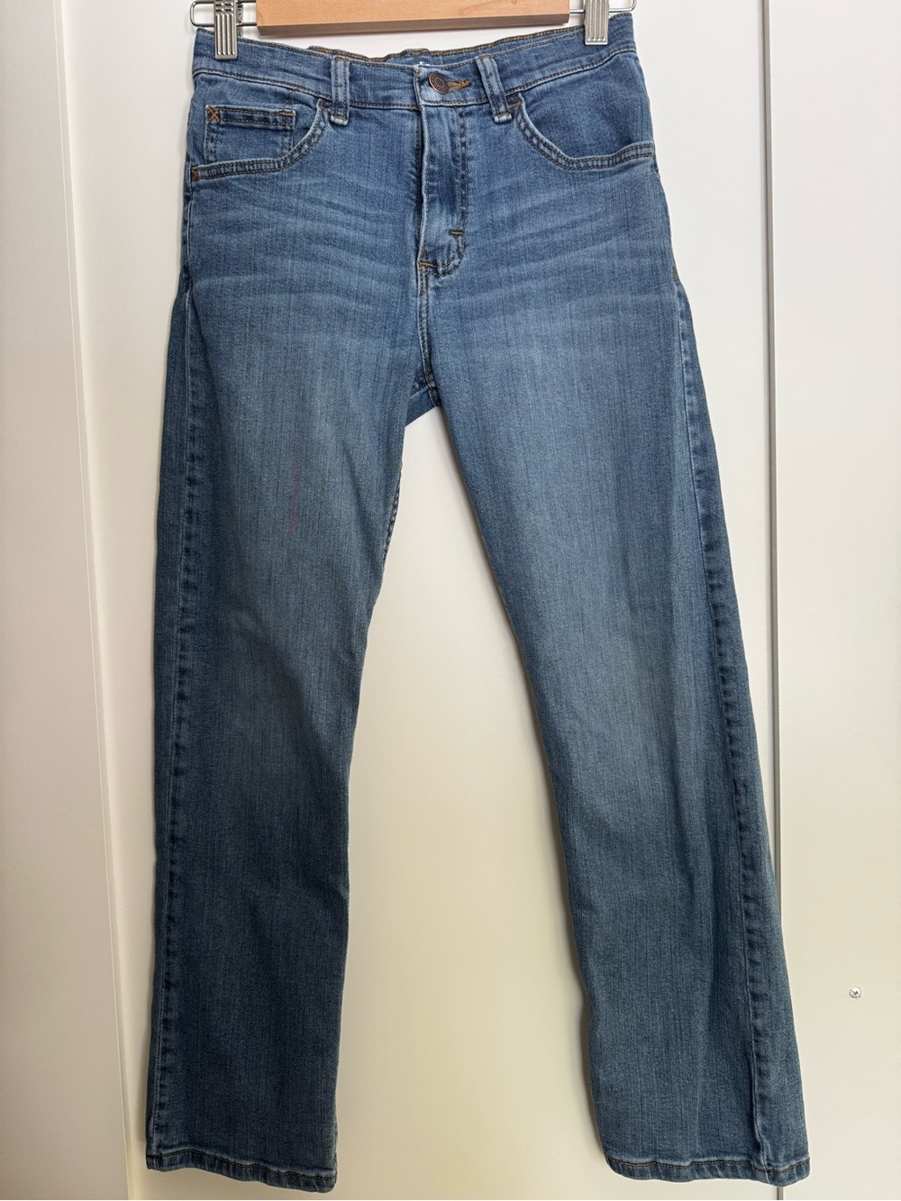 Wrangler Boys Size 12 Straight Jeans Stretch Denim Blue